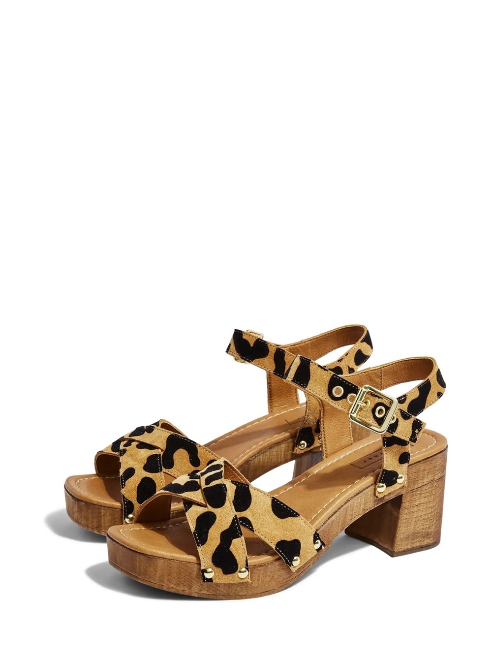 🐆 TOPSHOP VERONICA CLOG SANDALS REAL CALF HAIR 38/ US 7.5